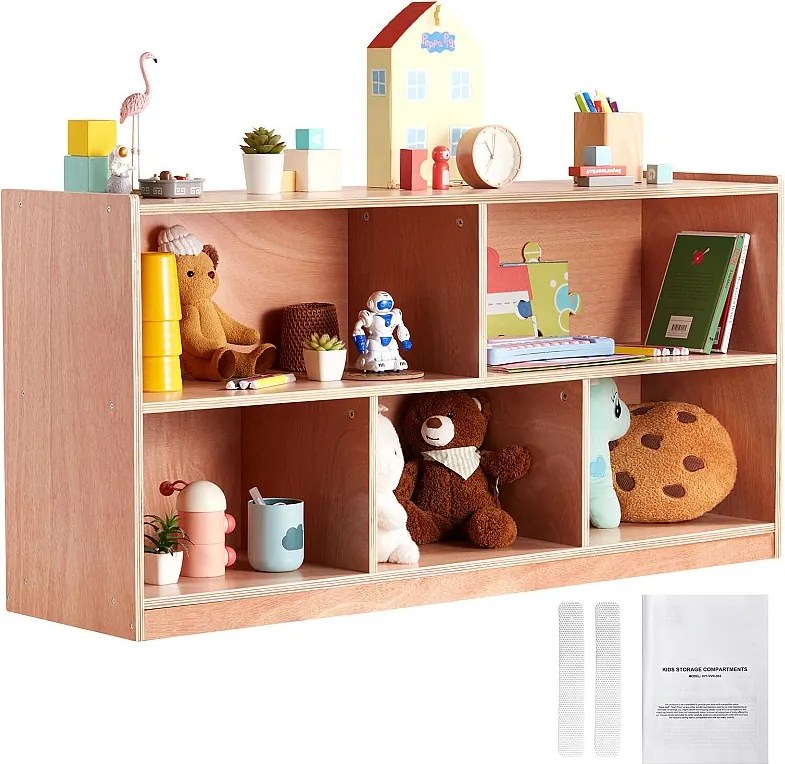 Regał do Schowania SucceBuy z 5 Pojemnikami, 2 Regały, dla Domu, Szkoły