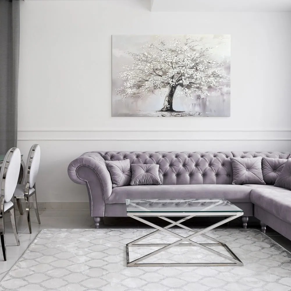 Obraz z ręcznie malowanymi elementami 70x100 cm White Tree – Styler