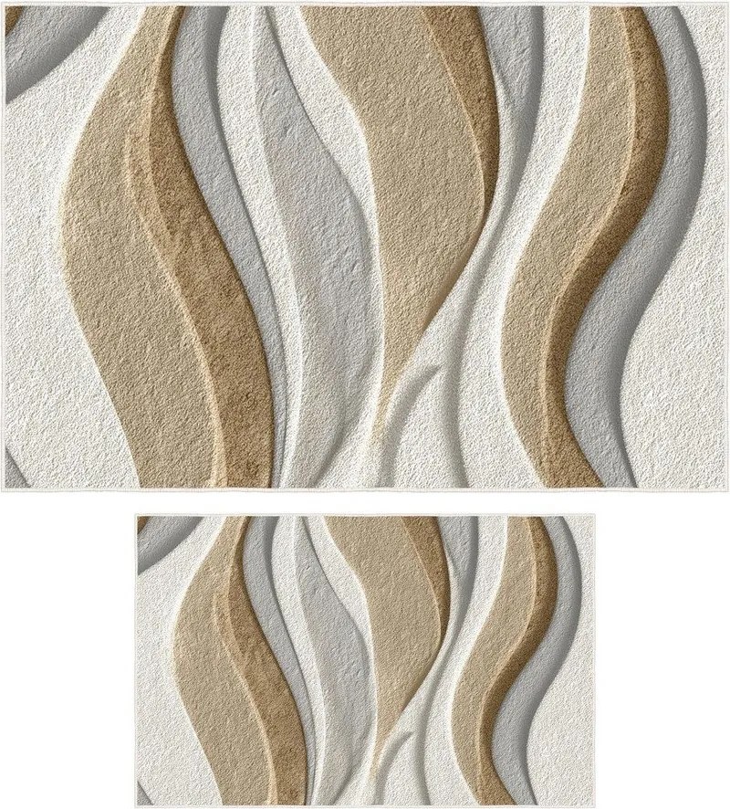 Beżowe dywaniki łazienkowe zestaw 2 szt. 60x100 cm – Foutastic