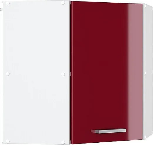 Szafka wisząca narożna czerwony połysk 57x34.1x60 r-line