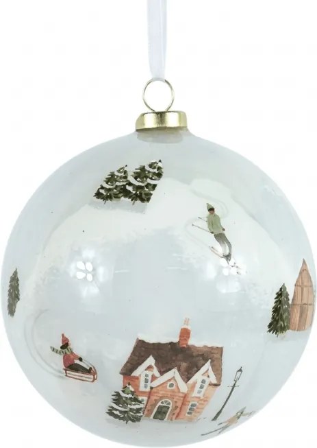 Ozdoba świąteczna WINTERLY 8 cm, biała