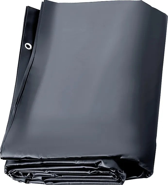 Bezpieczny Pokrywa Pływalni SucceBuy Zasypanych, 305 x 567 cm, Solidne PVC z Otworami Drenażowymi, Ciemnoszare