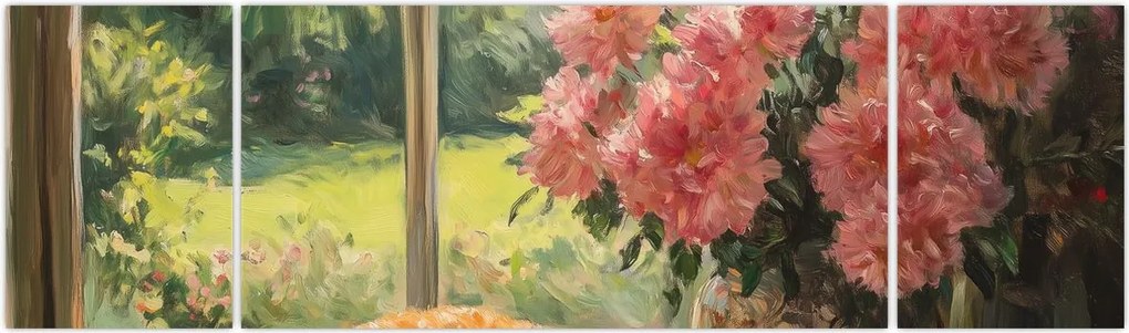 Obraz - Kot na oknie (170x50 cm)
