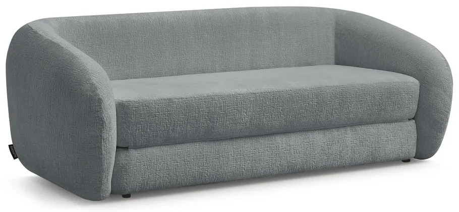 Ciemnoszara rozkładana sofa z tkaniny szenilowej 228 cm Neyo – Bobochic Paris