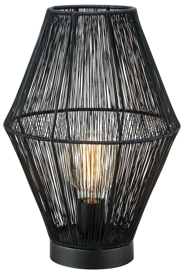 Czarna lampa stołowa z metalowym kloszem (wys. 38 cm) Casa – Markslöjd