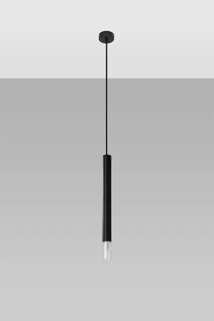 Czarna punktowa lampa wisząca tuba - S159 T9-H59