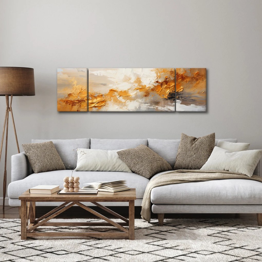 Obraz - Złota tekstura (170x50 cm)