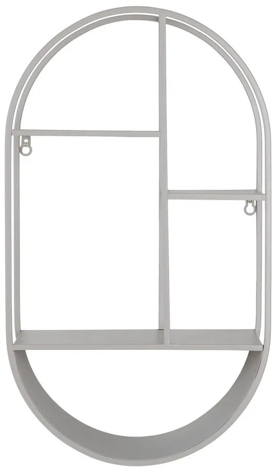Jasnoszara wielopoziomowa metalowa półka 35 cm Feira – House Nordic