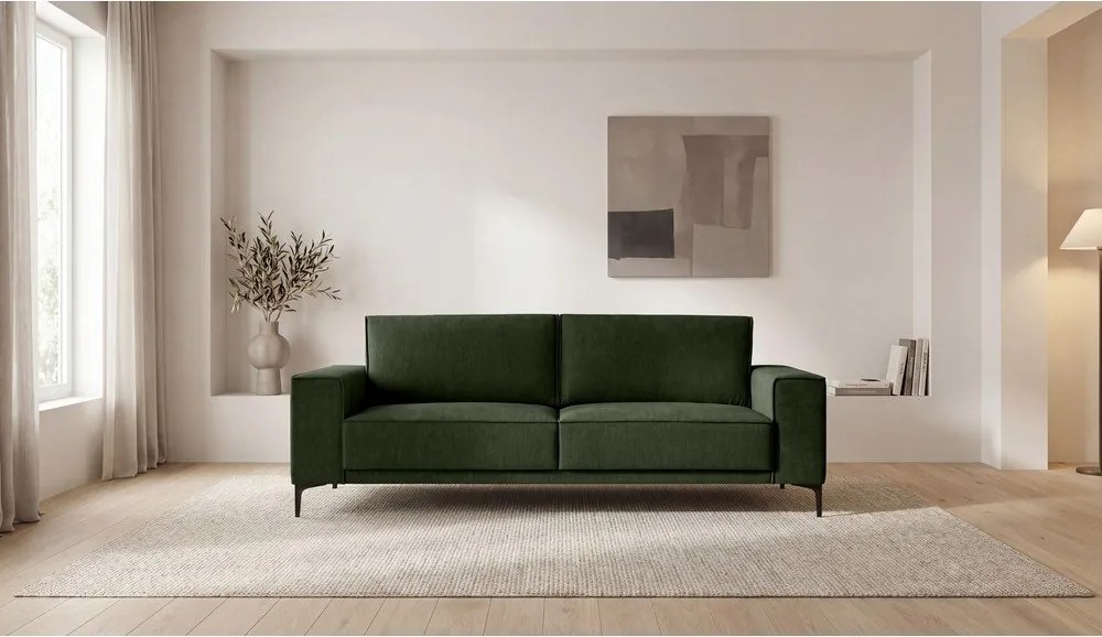 Zielona sofa z tkaniny szenilowej 224 cm Copenhagen – Scandic