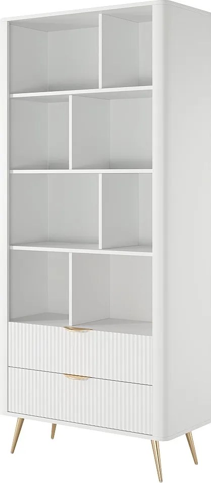 Regał na książki: biały, 88,2 x 38 x 193,8 cm