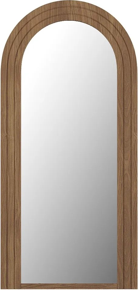 Lustro łukowe dużych rozmiarów z drewna kauczukowego - szer. 70 x wys. 150 cm - Naturalny - ANSHUN