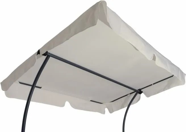 Kanapa ogrodowa z dachem i kołami - 202 x 139 x 152 cm