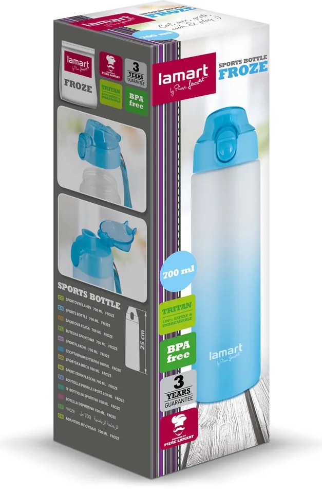 Lamart LT4055 butelka sportowa Froze 0,7 l, niebieski