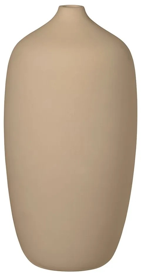 Beżowy ceramiczny wazon Blomus Nomad, wys. 25 cm