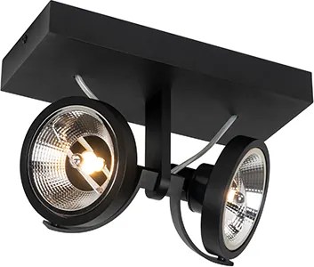 Nowoczesny reflektor czarny 2-światła - Master 111