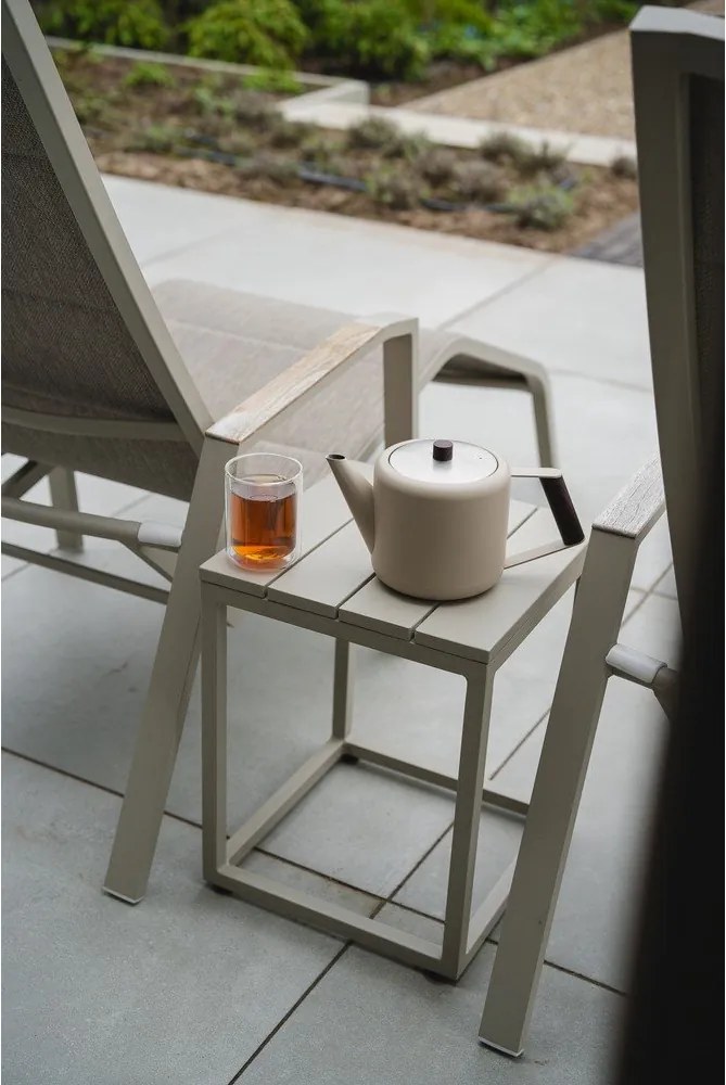 Beżowy dzbanek do herbaty ze stali nierdzewnej 1,1 l Duet Boston – Bredemeijer