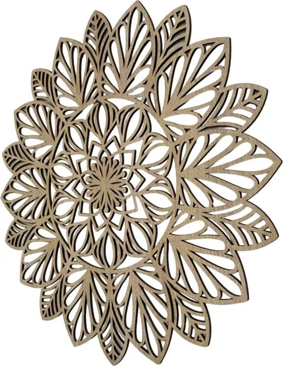 Drewniana mandala na ścianie | LOTUS