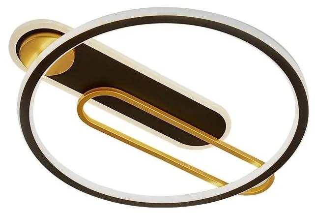 LED 60W 230V 3000-6500K czarne plafon z ściemniaczem i DO