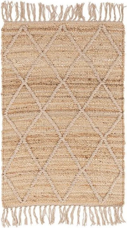 Dywan z juty tkany ręcznie w naturalnym kolorze 60x90 cm Shaila – Bizzotto