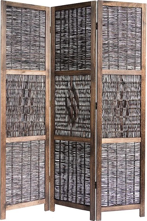 Przegroda pokojowa 170x120x2 cm brązowa ścianka działowa z drewna