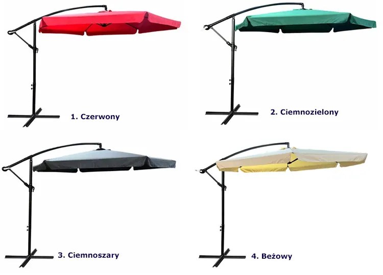 Granatowy parasol ogrodowy z korbką G7-P51