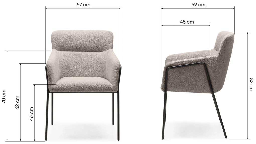 Beżowy designerski fotel HELSINKI