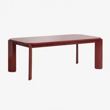Stół Jadalny Prostokątny 200x100 Cm Z Płyty Mdf Genewa Czerwone Wino - Sklum