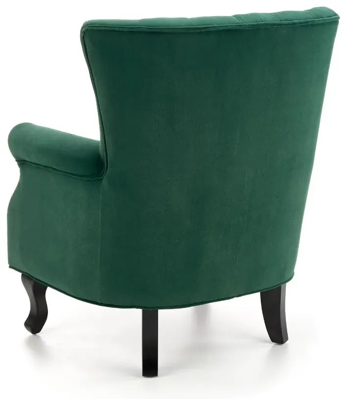 Fotel do salonu TITAN VELVET ciemnozielony HALMAR