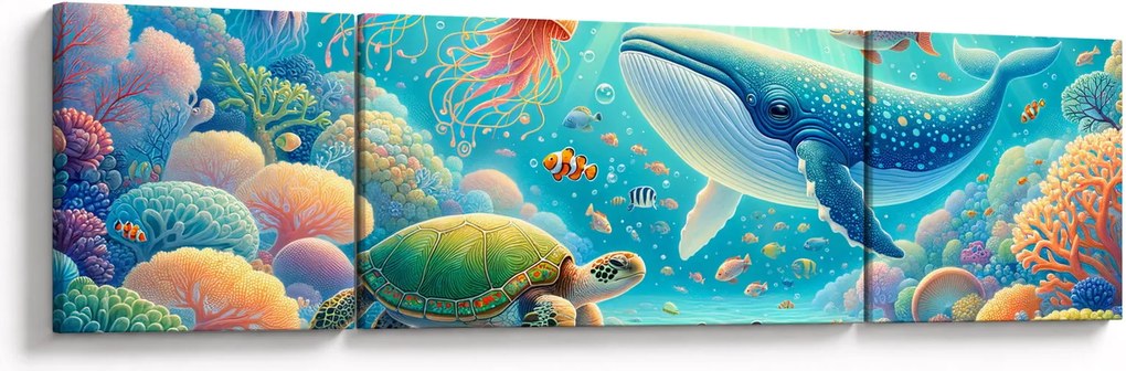 Obraz - Świat pod wodą (170x50 cm)
