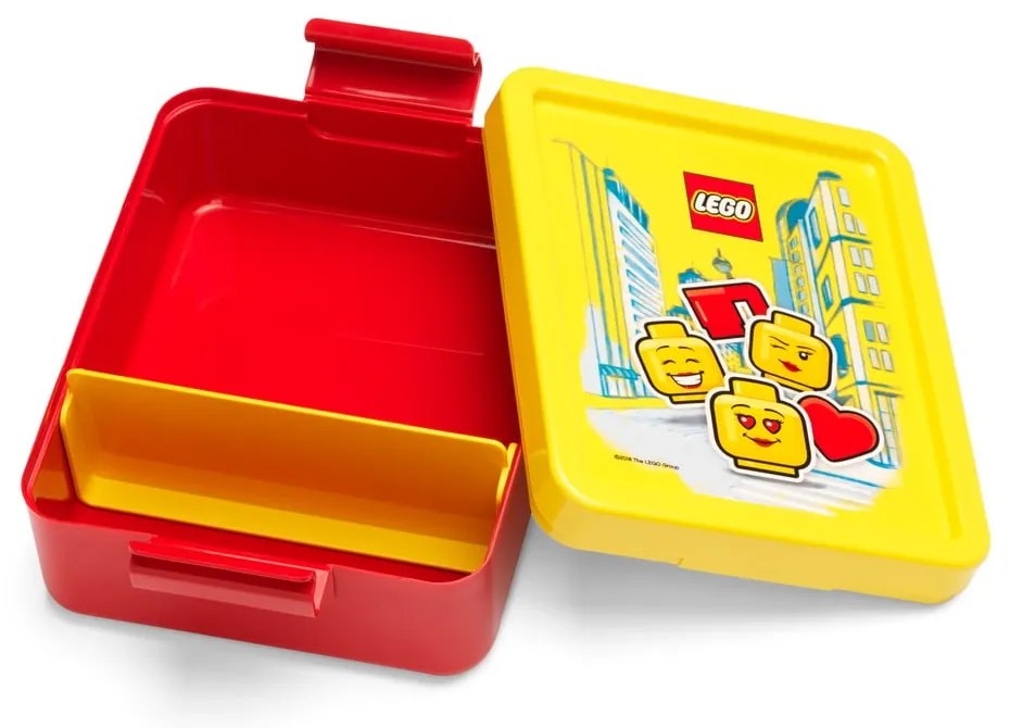 Czerwony pojemnik na przekąski z żółtym wieczkiem LEGO® Iconic