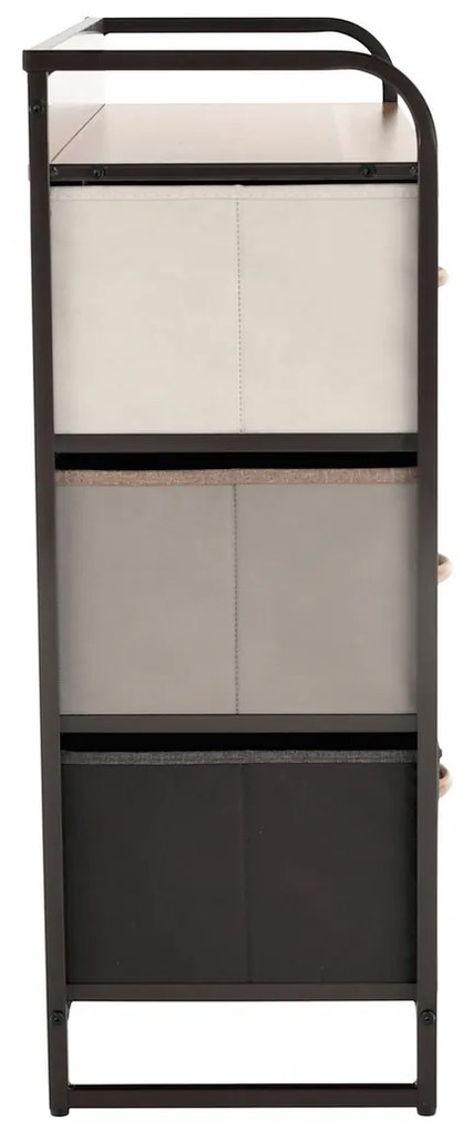 Komoda z szufladami z tkaniny HAZEL TYP 3, brązowy, XL