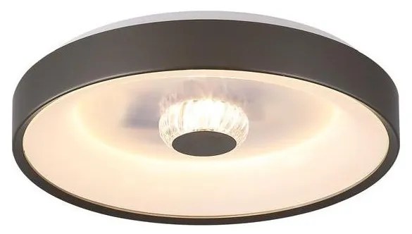 Searchlight 89735-38LT - LED ściemnialna oprawa sufitowa POLKA 24W/230V + 6W śr. 38,5 cm brązowa