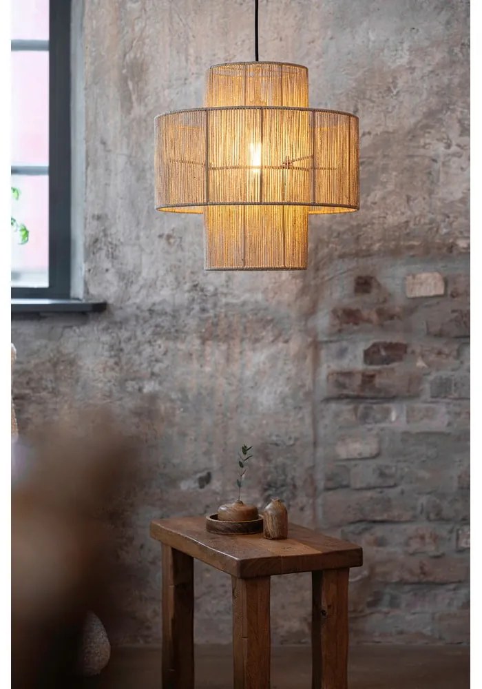 Lampa wisząca z kloszem z juty ø 40 cm Soga – Markslöjd