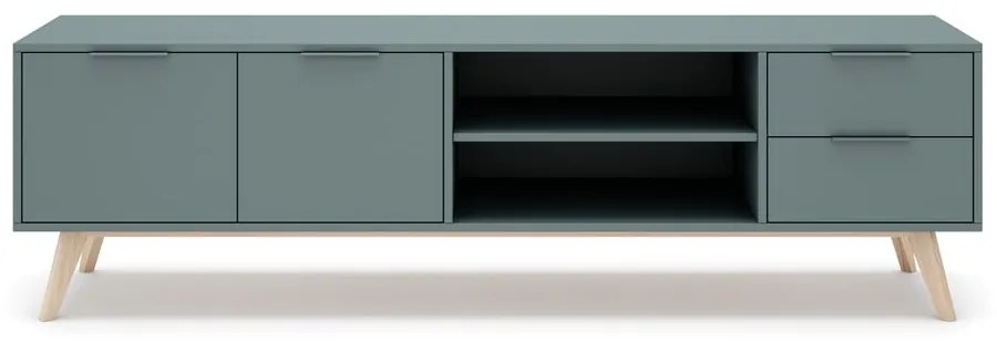 Szarozielona szafka pod TV 180x53x40 cm Pisco – Marckeric