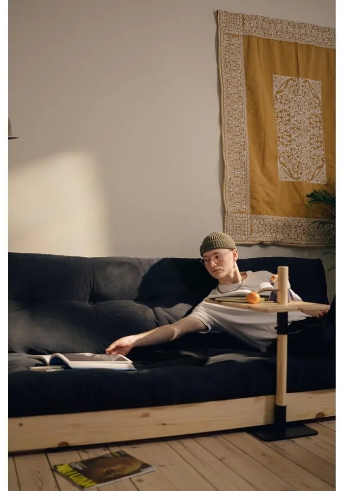 Ciemnoniebieska rozkładana sofa 244 cm Base – Karup Design