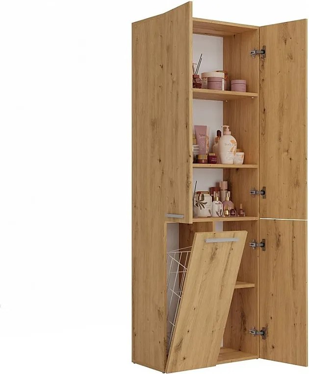 Meble łazienkowe, 174 x 30 x 60 cm, Dąb Artisan