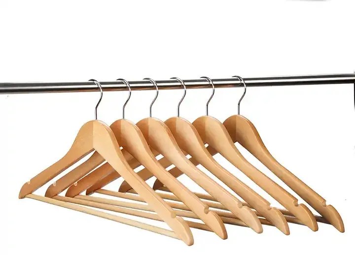 Wieszaki drewniane na ubrania do szafy WOODY zestaw 30 szt
