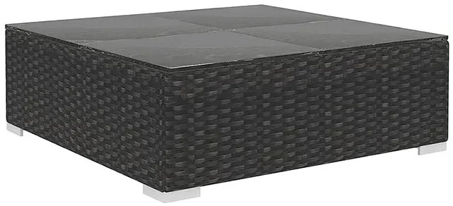 Czarno-kremowy 6-częściowy wypoczynkowy zestaw do ogrodu W1-M00