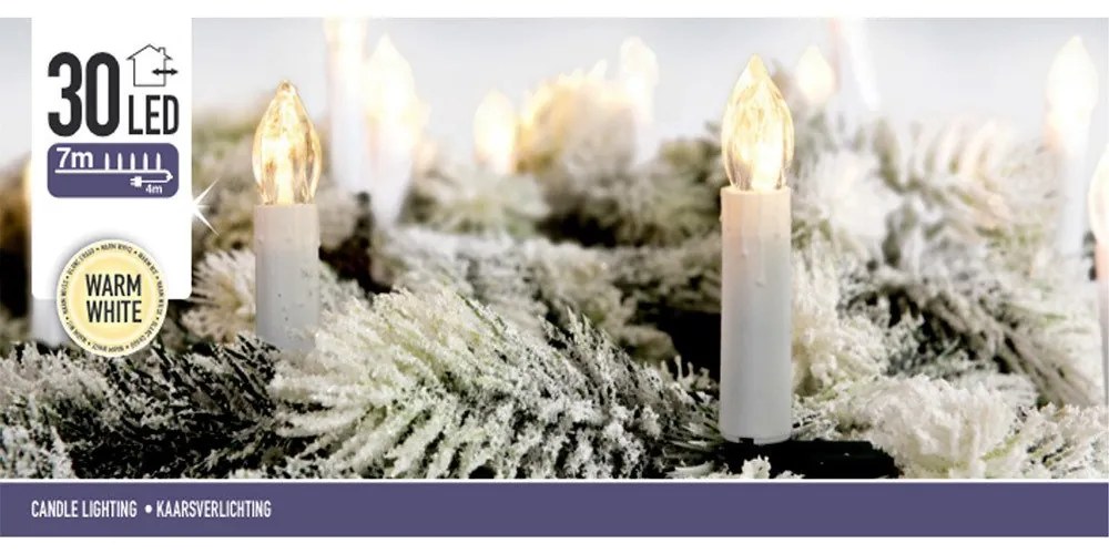 Świeczki dekoracyjne, 30 LED, wewnętrzne