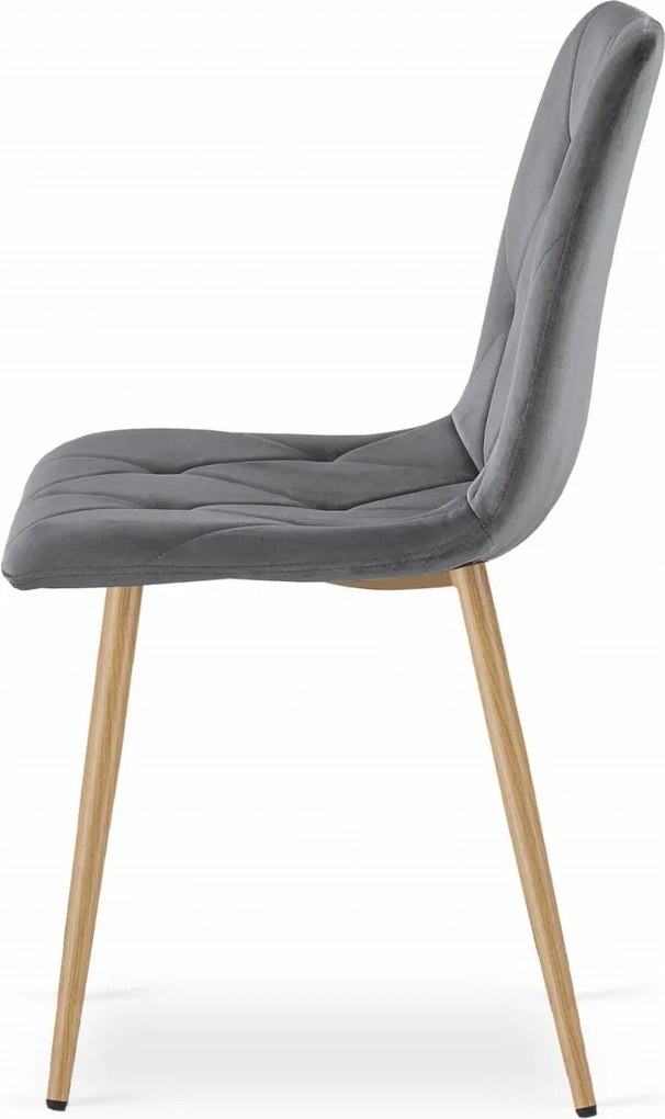 PROMOCJA Ciemnoszare aksamitne krzesło do jadalni LIBRA II. jakość