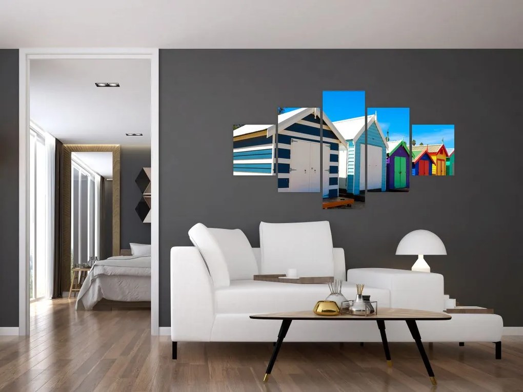 Obraz - Brighton Beach, Melbourne, Australia (125x70 cm)