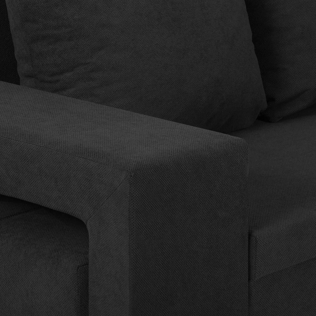 MEGA OKAZJA Kanapa sofa 3 os z funkcją spania DOTEX2 CZARNA Tkanina DOT100 Czarny