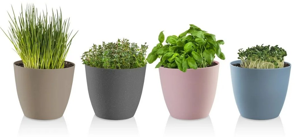 Gardenico Doniczka Ella matowy taupe, śr. 18 cm, śred. 18 cm