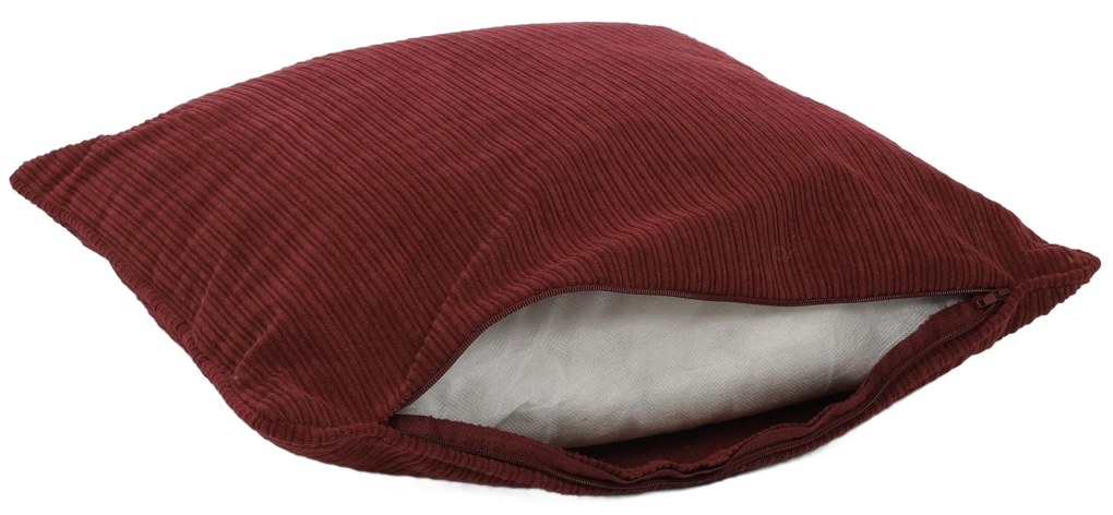 Poduszka dekoracyjna sztruksowa z lamówką, 40 x 40 cm