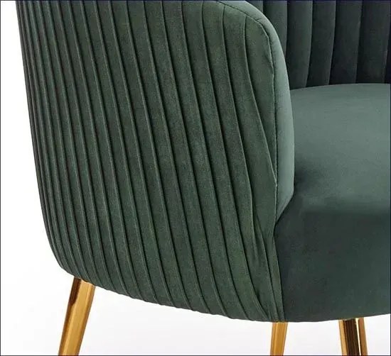 Zielony klubowy fotel muszelka D4-D34