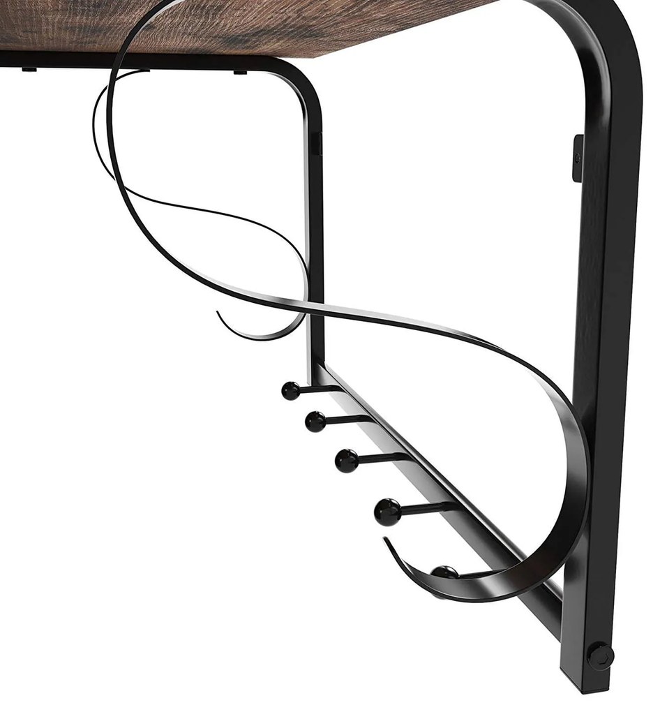 Wieszak ścienny TAYLOR, brązowy