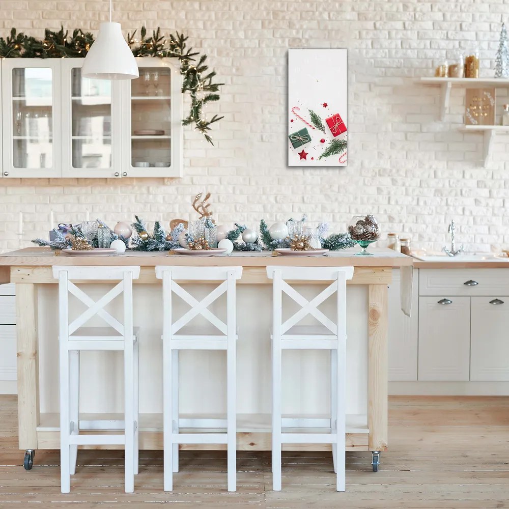 Zegar ścienny Prezent Słodycze Bombki Święta