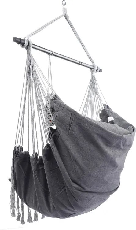 MIADOMODO Wiszący fotel bujany, antracyt