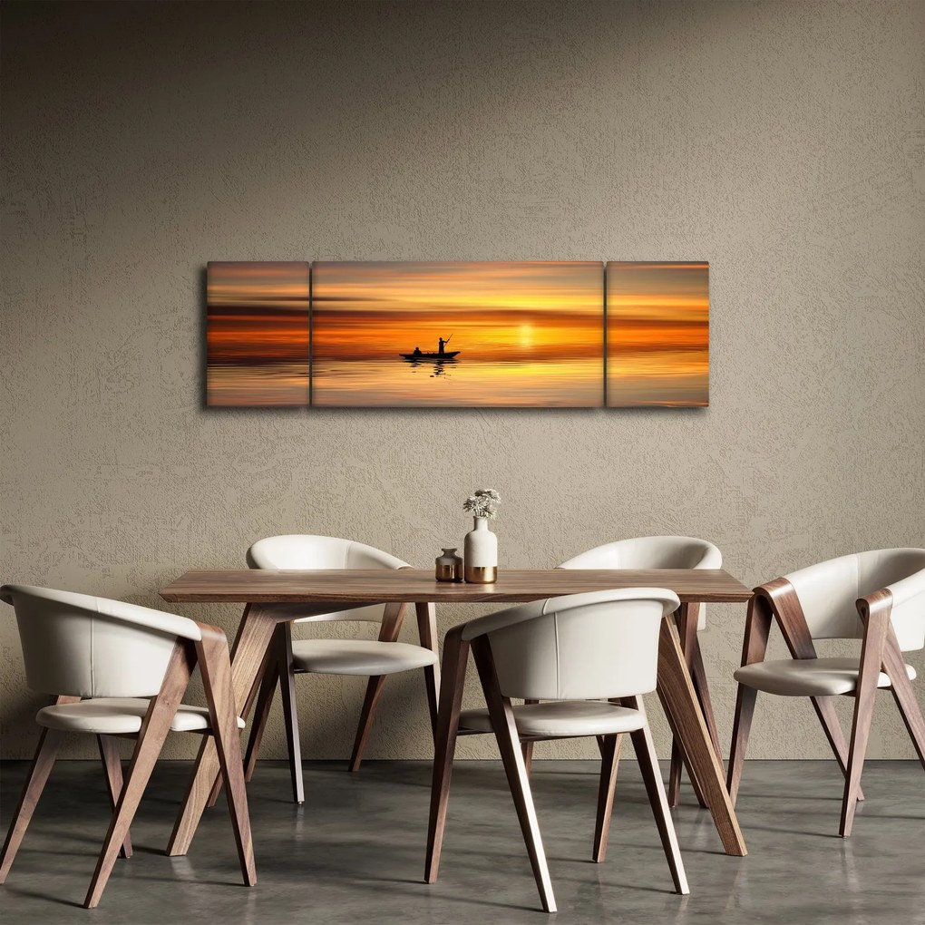 Obraz - żeglowanie na łodzi (170x50 cm)