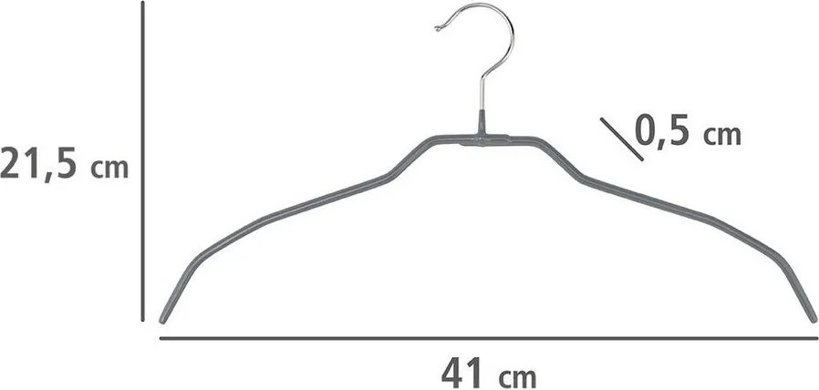 Metalowe wieszaki zestaw 20 szt. Alessia – Wenko